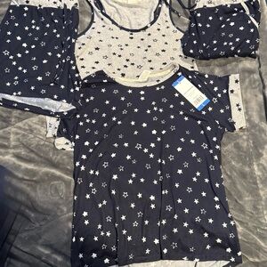 Lucky Brand Starry Night Blue and White Pajama Set